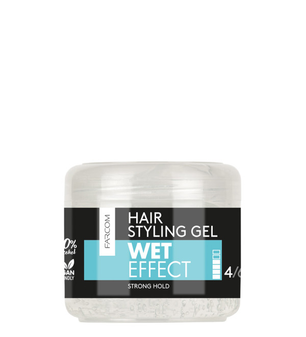 farcom-gel-wet-effect-front-250ml-new FARCOM HAIR STYLING GEL WET EFFECT STRONG HOLD - Image 1